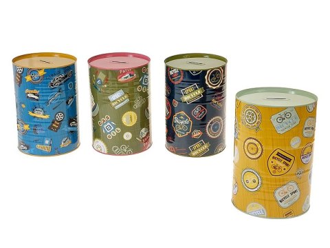 Skarbonka duża metalowa puszka 22 x 15cm