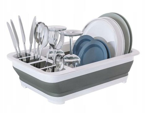 Suszarka do naczyń składana ociekacz na talerze sztućce naczynia silikonowa PID1782