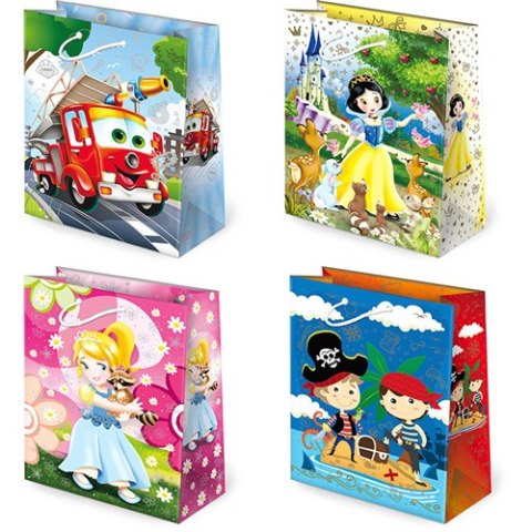 Torebki ozdobne 10szt. T-2L set 125 Dzieci 22,5 x 31,5 x 10,8 cm