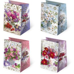 Torebki ozdobne 10szt. T-5L set 86 Kwiaty 10 x 16 x 6 cm