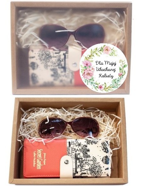 Zestaw prezentowy portfel i okulary dla Mojej Kochanej Kobiety