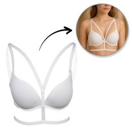 Ozdobne ramiączka do biustonosza CHLOE białe RA010