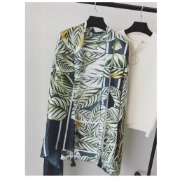 SZAL CHUSTA Print ZIELEŃ Bawełna SZALS37
