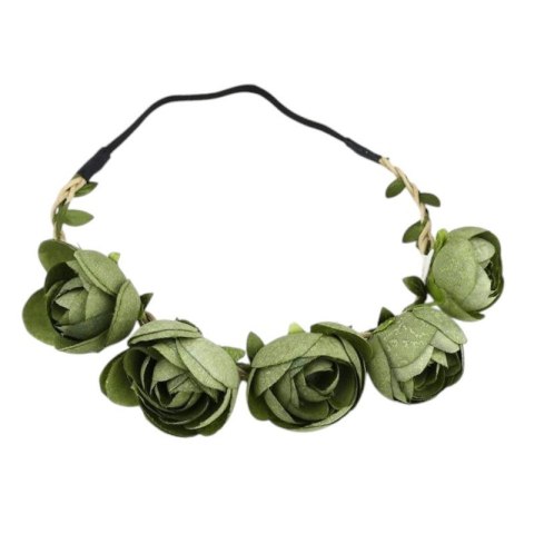 Wianek, opaska do włosów z kwiatów, delikatny wianuszek BOHO W41ZIE