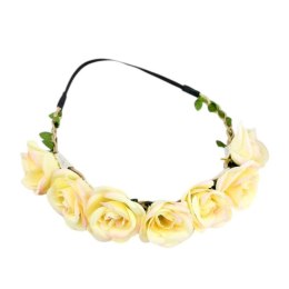 Wianek, opaska do włosów z kwiatów, delikatny wianuszek BOHO W43K
