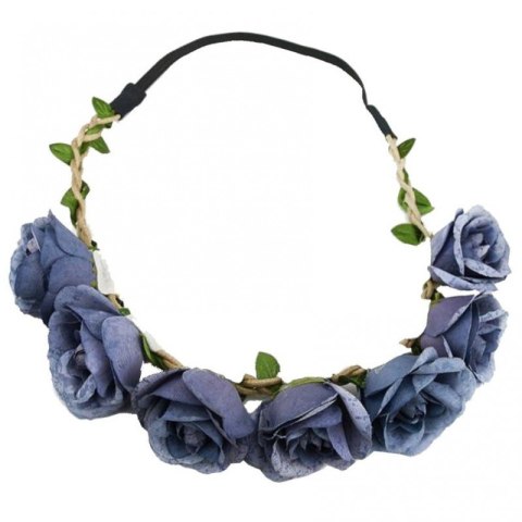 Wianek, opaska do włosów z kwiatów, delikatny wianuszek BOHO W43N