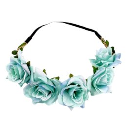 Wianek, opaska do włosów z kwiatów, delikatny wianuszek BOHO W45TUR