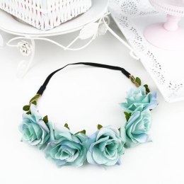 Wianek, opaska do włosów z kwiatów, delikatny wianuszek BOHO W45TUR