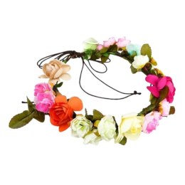 Wianek, opaska do włosów z kwiatów, delikatny wianuszek BOHO W49
