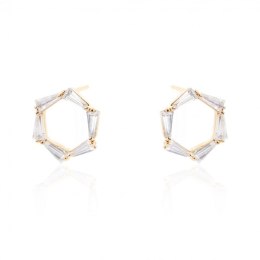 Kolczyki ze stali szlachetnej pozłacanej sztyft KST1964