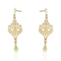 Kolczyki ze stali szlachetnej pozłacanej sztyft KST2103