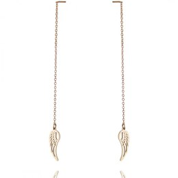 Kolczyki ze stali szlachetnej pozłacanej 14k złotem KST2644