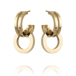 Kolczyki ze stali szlachetnej pozłacanej 14k złotem KST2806