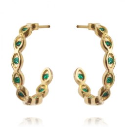 Kolczyki ze stali szlachetnej pozłacanej 14k złotem KST2807ZIE