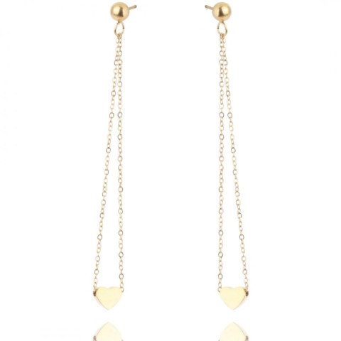 Kolczyki ze stali szlachetnej pozłacanej KST2437