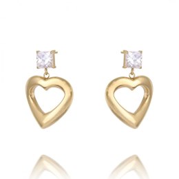 Kolczyki ze stali szlachetnej pozłacanej KST2608