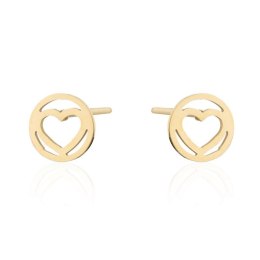 Kolczyki ze stali szlachetnej pozłacanej sztyft KST2208