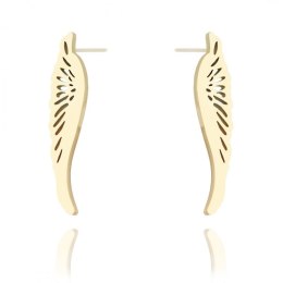 Kolczyki ze stali szlachetnej pozłacanej sztyft KST2238