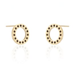 Kolczyki ze stali chirurgicznej pozłacane sztyft KST2143