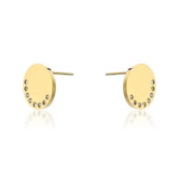 Kolczyki ze stali chirurgicznej pozłacane sztyft KST2163