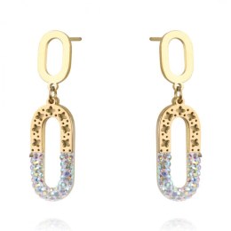 Kolczyki ze stali chirurgicznej pozłacane sztyfty KST2680