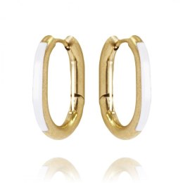 Kolczyki ze stali szlachetnej pozłacanej 14k złotem KST2925