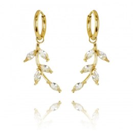 Kolczyki ze stali szlachetnej pozłacanej 14k złotem KST2972