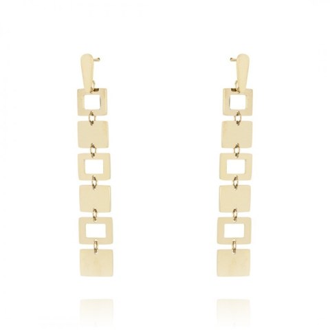 Kolczyki ze stali szlachetnej pozłacanej KST2832