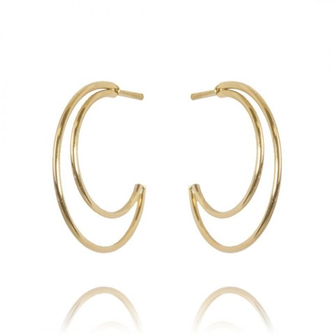 Kolczyki ze stali szlachetnej pozłacanej KST2842