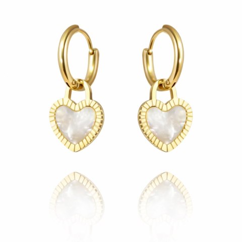 Kolczyki ze stali szlachetnej pozłacanej KST2997