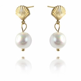 Kolczyki ze stali szlachetnej pozłacanej KST2999