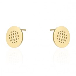 Kolczyki ze stali szlachetnej pozłacanej sztyft KST2090