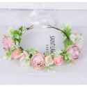 Wianek, opaska do włosów z kwiatów, delikatny wianuszek BOHO W103