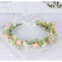 Wianek, opaska do włosów z kwiatów, delikatny wianuszek BOHO W104