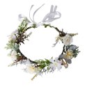 Wianek, opaska do włosów z kwiatów, delikatny wianuszek BOHO W111