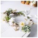 Wianek, opaska do włosów z kwiatów, delikatny wianuszek BOHO W111