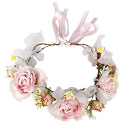 Wianek, opaska do włosów z kwiatów, delikatny wianuszek BOHO W114