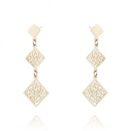 Kolczyki ze stali szlachetnej pozłacanej KST2691