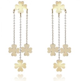 Kolczyki ze stali szlachetnej pozłacanej KST3052