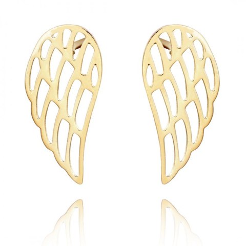 Kolczyki ze stali szlachetnej pozłacanej KST3176