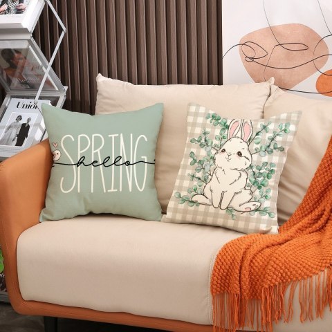 Poszewka na poduszkę 45 x 45 cm motyw wiosenny BOHO POD135
