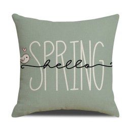 Poszewka na poduszkę 45 x 45 cm motyw wiosenny BOHO POD136