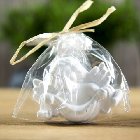 Anioł płaski gips mix | A-1