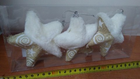 Bombka 3szt. w kloszu GWIAZDKA | WAD7770