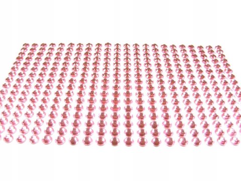 Cyrkonie na blistrze 352szt. różowe samoprzylepne | DC-2003