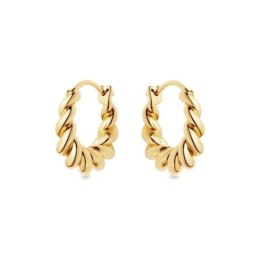 Kolczyki ze stali szlachetnej platerowane 14k złotem KST3037