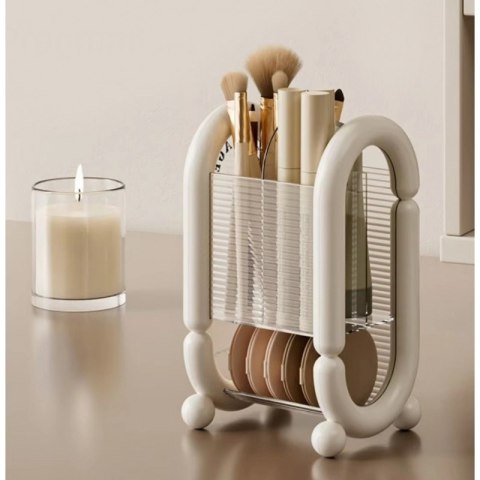 Organizer na pędzle, kosmetyki kremowy 20cm x 12cm CB59