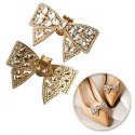 Klipsy do butów z kryształkami, cyrkoniami KOKARDKI 2 szt. KDB50