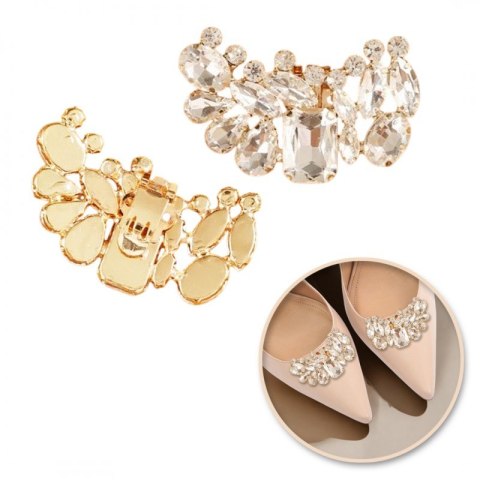 Klipsy do butów z kryształkami i cyrkoniami 2 szt. KDB55
