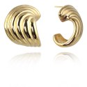 Kolczyki ze stali szlachetnej platerowane 14k złotem ZAWIJANE KST3353